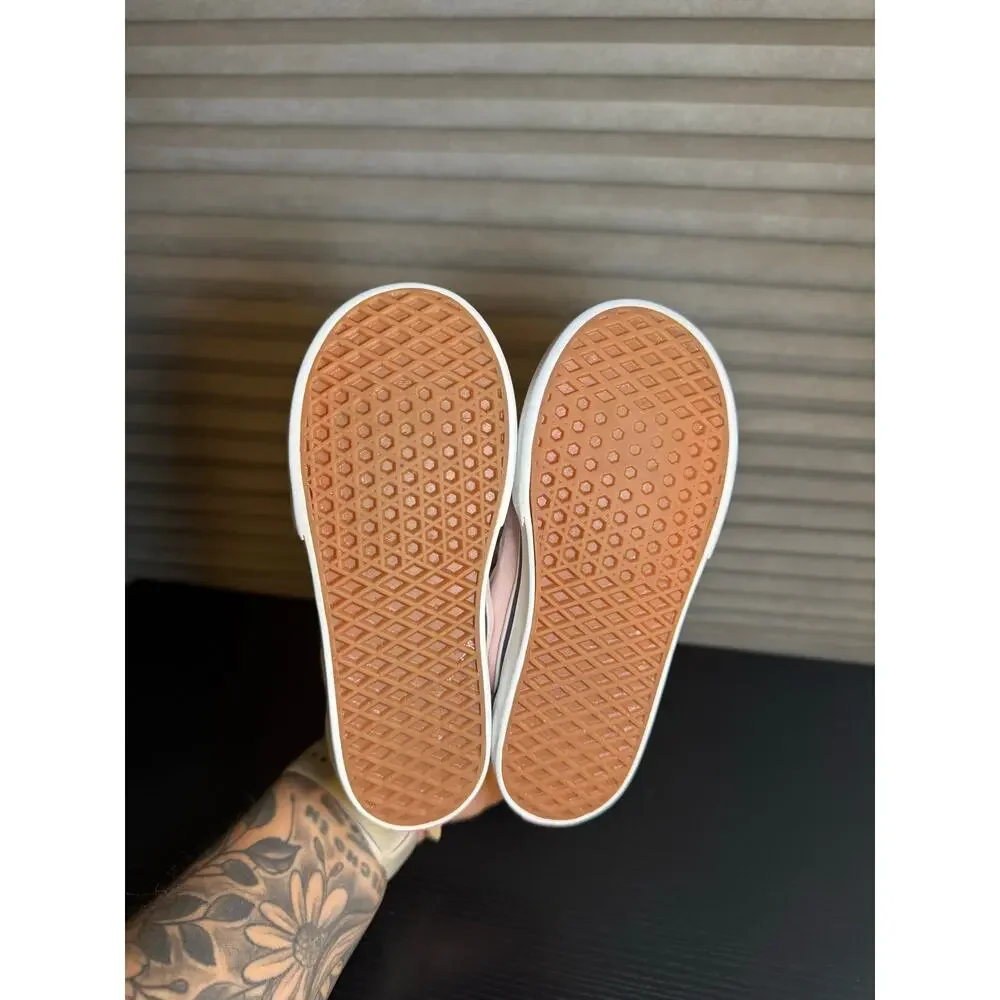 Vans Toddler Ward V Hook & Loop Pink Sneakers Size 10 Easy Slip On Straps